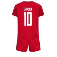 Koszulka piłkarska Dania Christian Eriksen #10 Strój Domowy dla dzieci MŚ 2022 tanio Krótki Rękaw (+ Krótkie spodenki)